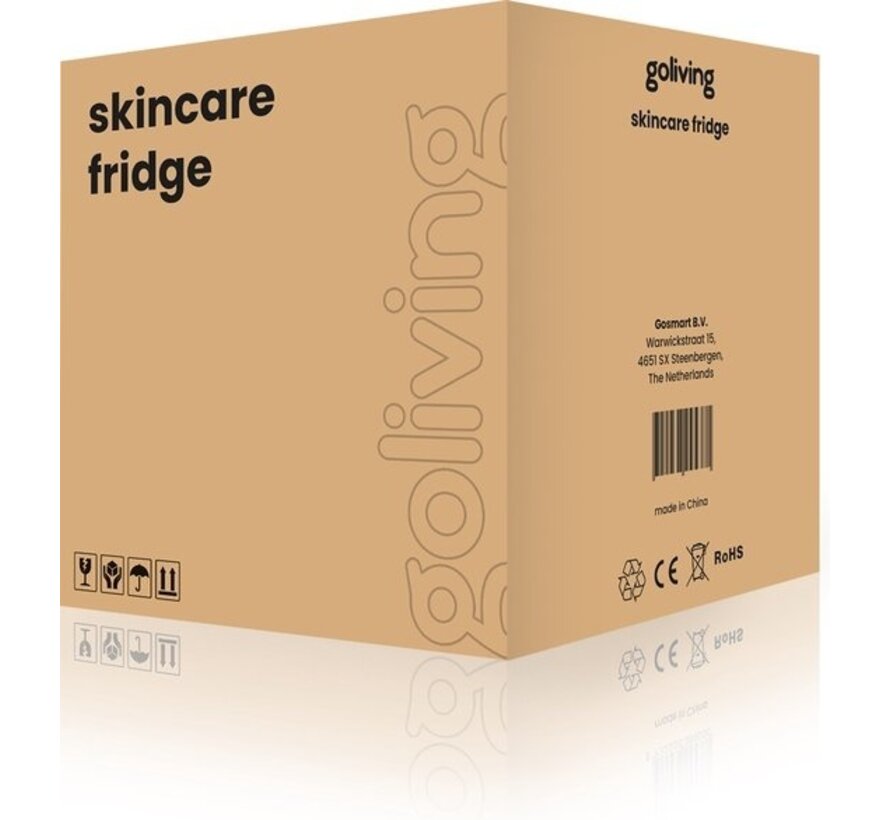 Réfrigérateur Goliving Skincare - Réfrigérateur maquillage - Réfrigérateur beauté - Mini-réfrigérateur avec miroir et éclairage - Mini-réfrigérateur