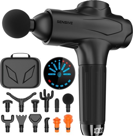 Sensive Massage Gun Professional - Pistolet de massage - Noir