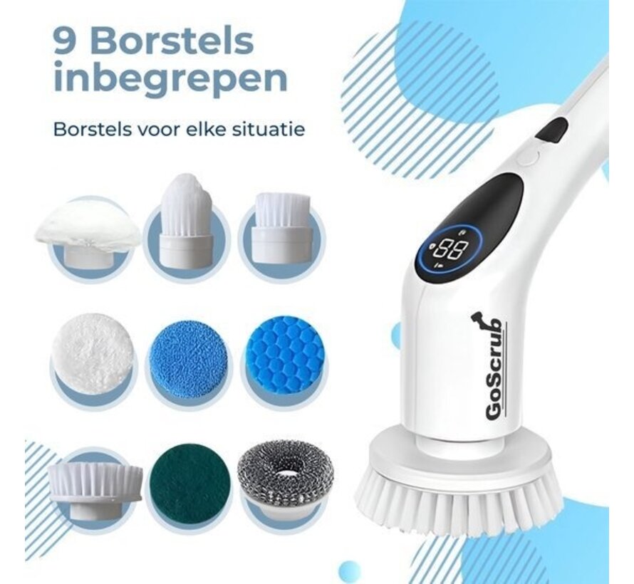 GoScrub® Electric Cleaning Brush - Kit de recharge GoScrub Cleaning King V2 - 9 pièces