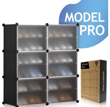 Vesto® Shoe Cabinet - Black - 24 paires de chaussures - Shoe Rack