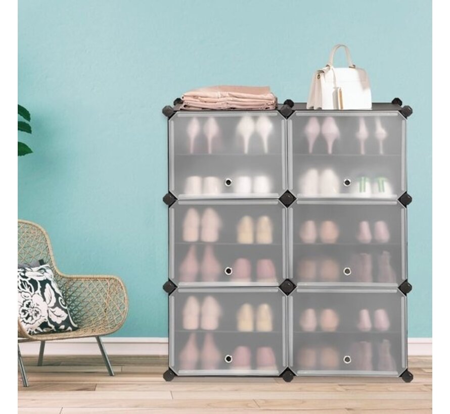 Vesto® Shoe Cabinet - Black - 24 paires de chaussures - Shoe Rack