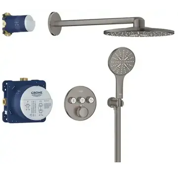 Grohe Grohe Grohtherm smartcontrol Perfect showererset complete hard graphite brushed 34863AL0