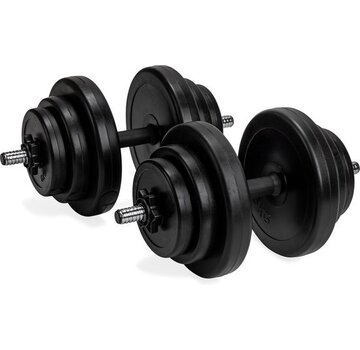 Virtufit VirtuFit Adjustable Dumbbell Set - Poids d'haltères - 2 haltères en vinyle 14kg - 28kg