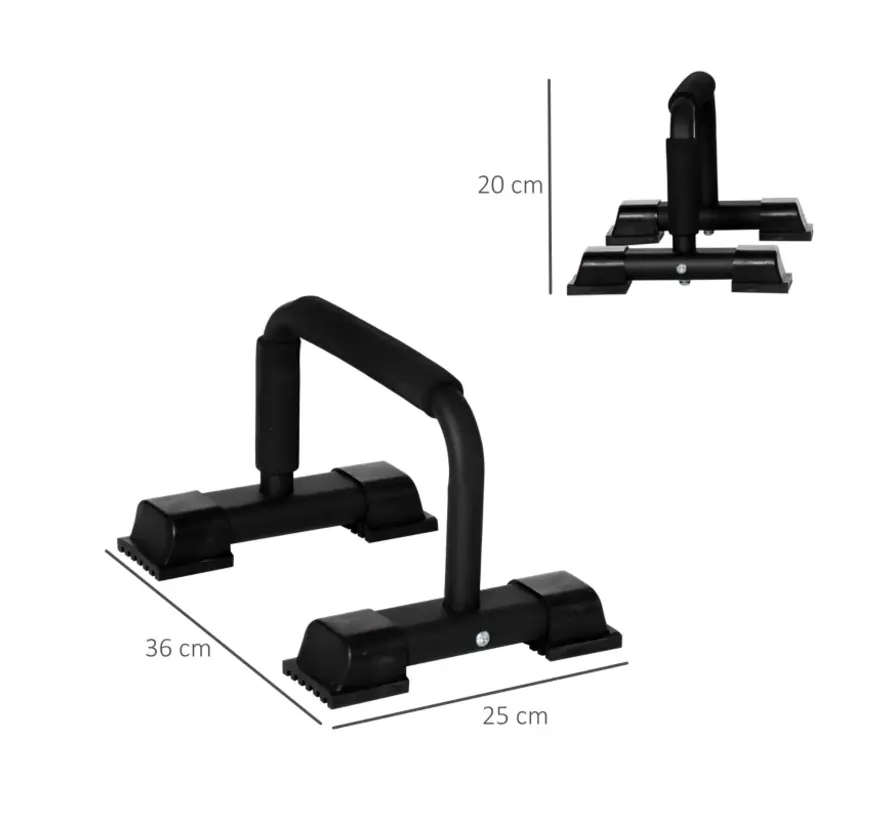 HOMCOM Poignées imprimées - Lot de 2 poignées antidérapantes - Max. 120KG - Noir