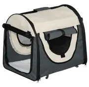 Pawhut PawHut Boîte de transport pour chien pliable - Boîte pour chien avec fenêtres latérales - 46 x 36 x 41 cm