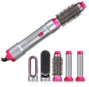 Niceey Brosse souffante coiffante et chauffante Niceey multifonction - 5 en 1 - gris/rose