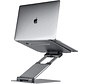 LURK® Laptop Stand Ergonomic - Laptop Raiser en aluminium - Travailler debout - Ajustable et pliable - Silver