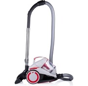 Dirt Devil Aspirateur sans sac Dirt Devil - V8227 - 700W - Filtre HEPA 12 - Portée de 9M - avec brosse combinée, aspirateur Kierzuugmond et Parquet - 4.5KG - Bac à poussière 1.8L - Gris/Rouge