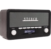 Denver Denver DAB Radio - Model 2023 - Retro Radio - Bluetooth - DAB+/ FM - Dimmable - Batteries & secteur - DAB18 - Darkgrey