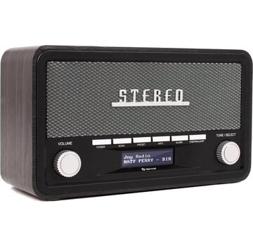 Denver Denver DAB Radio - Model 2023 - Retro Radio - Bluetooth - DAB+/ FM - Dimmable - Batteries & secteur - DAB18 - Darkgrey