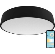 Gologi Gologi Smart Ceiling Lamp Black - Plafonniers - LED RGB - Industriel - Plafonnier - Chambre à coucher et salon - Plafonnier noir - 30cm