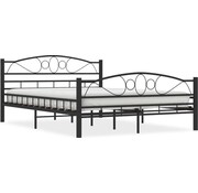 vidaXL vidaXL-Bedframe-staal-zwart-140x200-cm