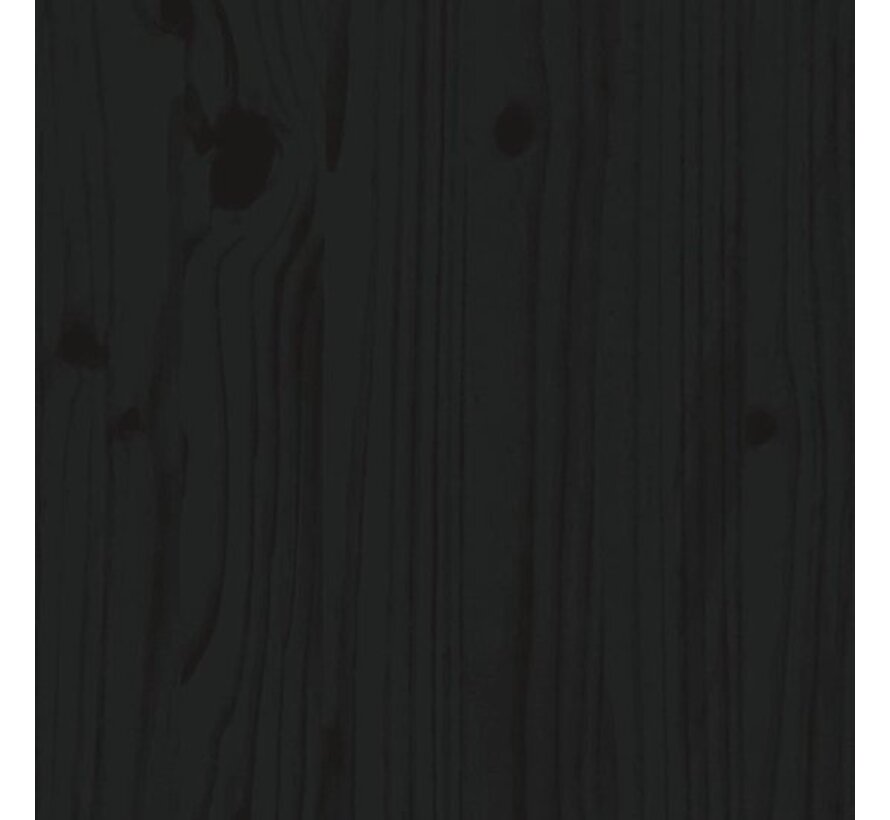 vidaXL-Cadre de lit-massif-pin-bois-noir-120x200-cm