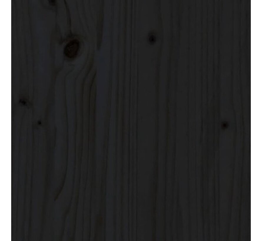 vidaXL-Cadre de lit-massif-pin-bois-noir-120x200-cm