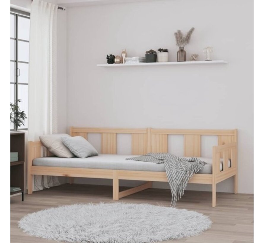vidaXL Canapé-lit en bois massif 80x200 cm