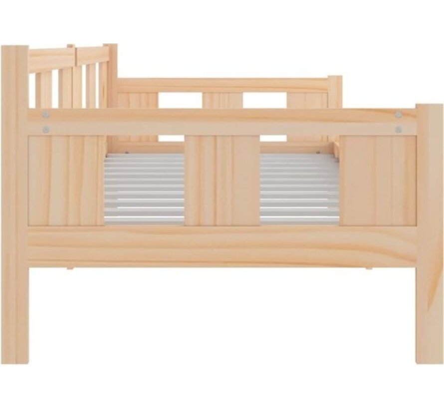 vidaXL Canapé-lit en bois massif 80x200 cm