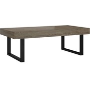 vidaXL vidaXL-Table de salon-120x60x40-cm-MDF-et-fer-gris-et-noir