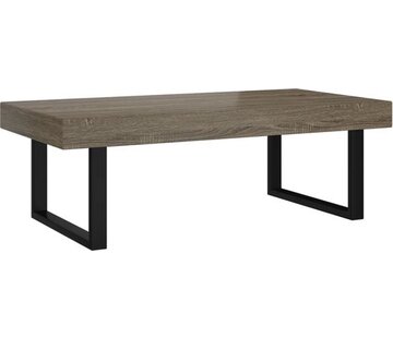 vidaXL vidaXL-Table de salon-120x60x40-cm-MDF-et-fer-gris-et-noir