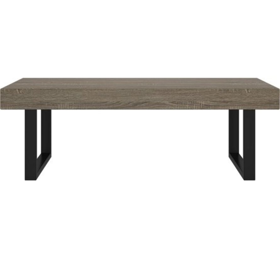 vidaXL-Table de salon-120x60x40-cm-MDF-et-fer-gris-et-noir