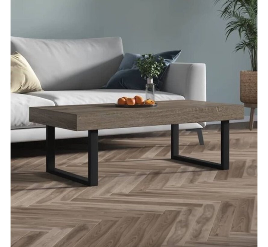 vidaXL-Table de salon-120x60x40-cm-MDF-et-fer-gris-et-noir