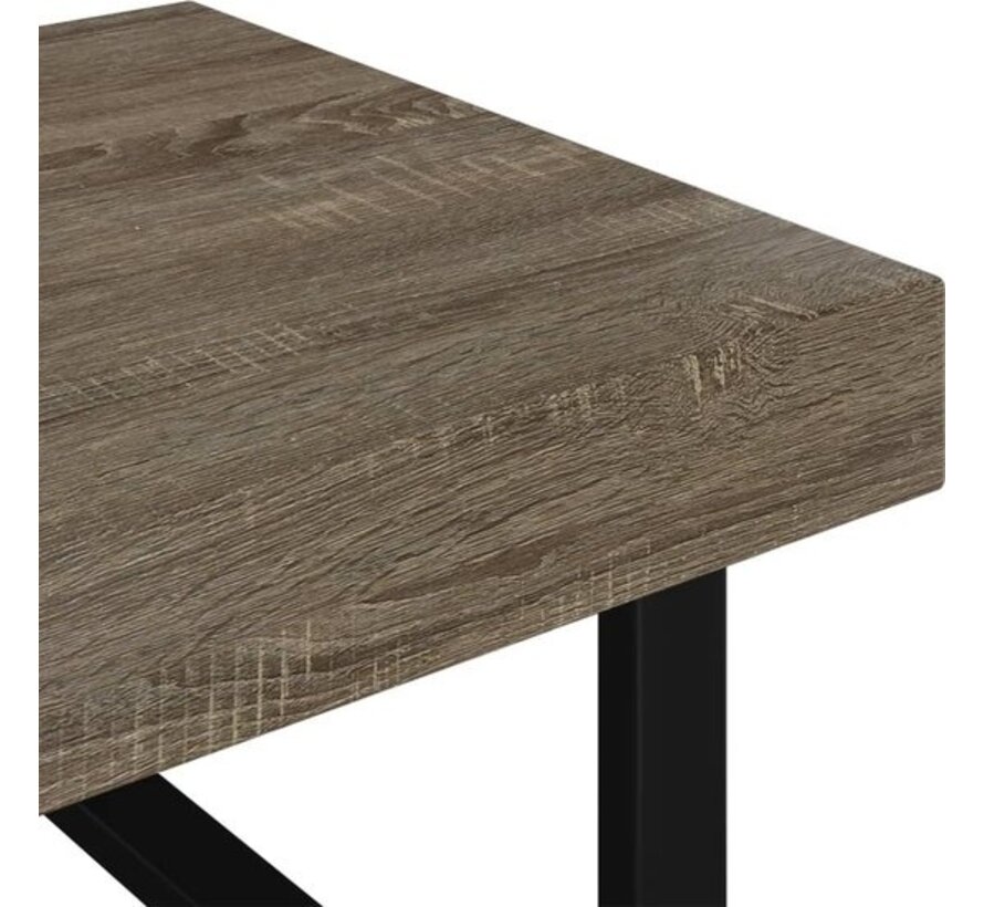 vidaXL-Table de salon-120x60x40-cm-MDF-et-fer-gris-et-noir