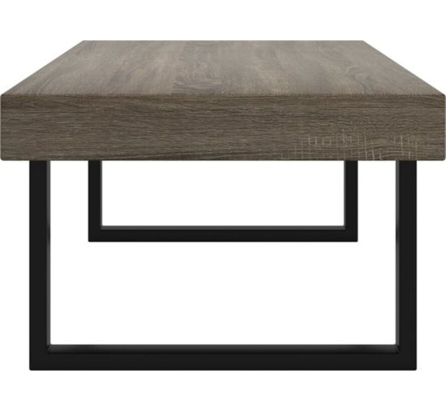 vidaXL-Table de salon-120x60x40-cm-MDF-et-fer-gris-et-noir