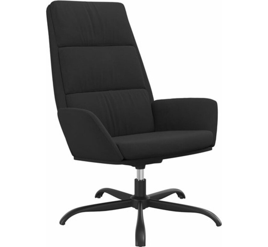 vidaXL Fauteuil relax velours noir