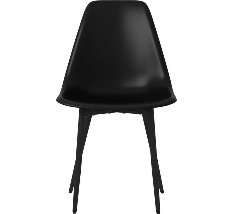 vidaXL Chaises de salle à manger-2-st-PP-noir