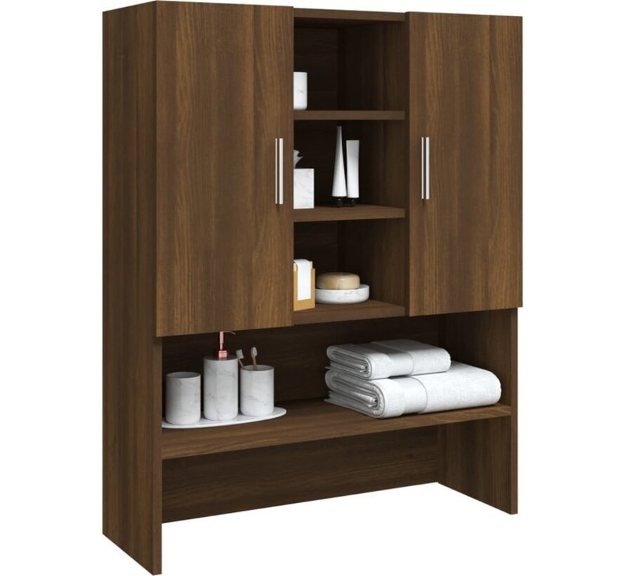 vidaXL Armoire à linge-70,5x25,5x90-cm-brun couleur chêne