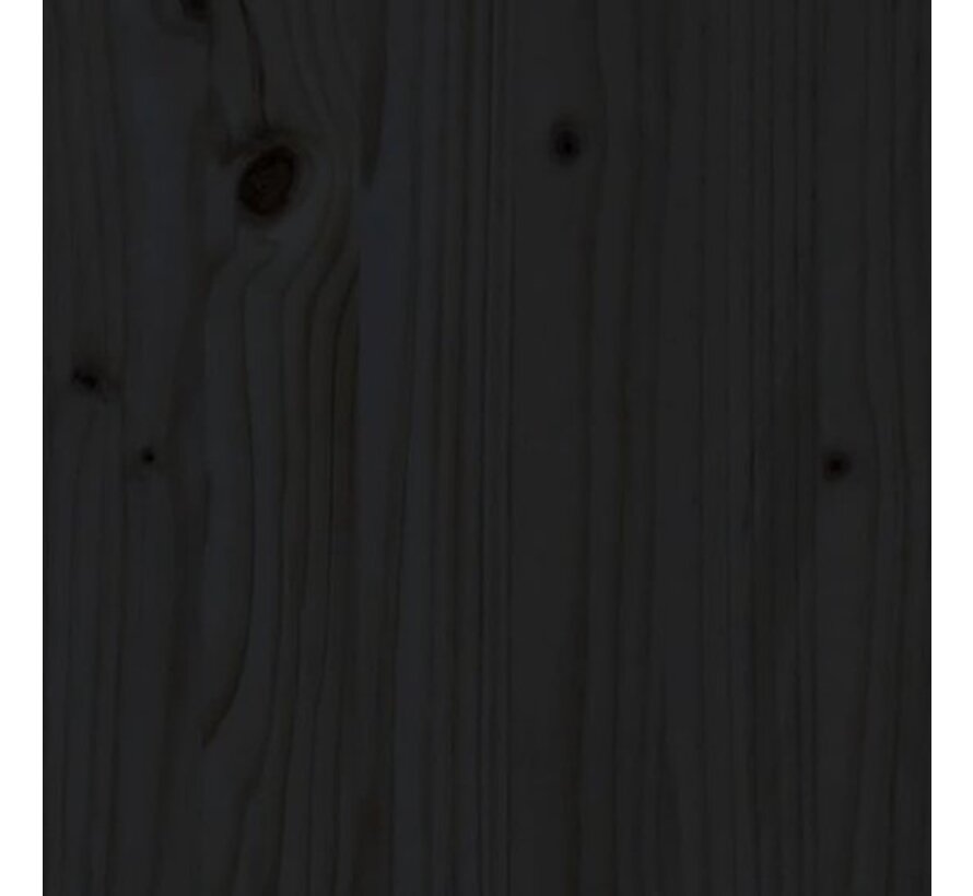 vidaXL-Cordon à sabots-166x4x100-cm-massif-bois de grain-noir