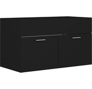 vidaXL vidaXL Meuble d'évier-80x38.5x46-cm panneau d'aggloméré-noir