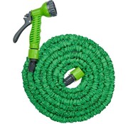 Kinzo Kinzo Flexible Garden Hose 10M - Incl. attachement - Buse avec 7 modes de pulvérisation - Plastique - Vert/Gris