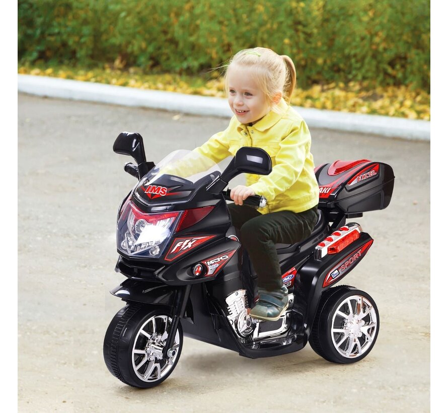 Moto électrique 6 V sur batterie pour enfants 82 x 36 x 52,5 cm Noir