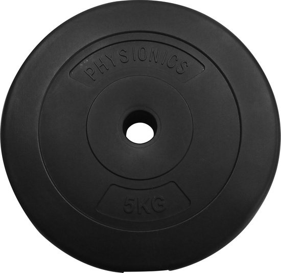 Physionics - plaques de poids - disques de poids - 2 x 5kg - 30mm