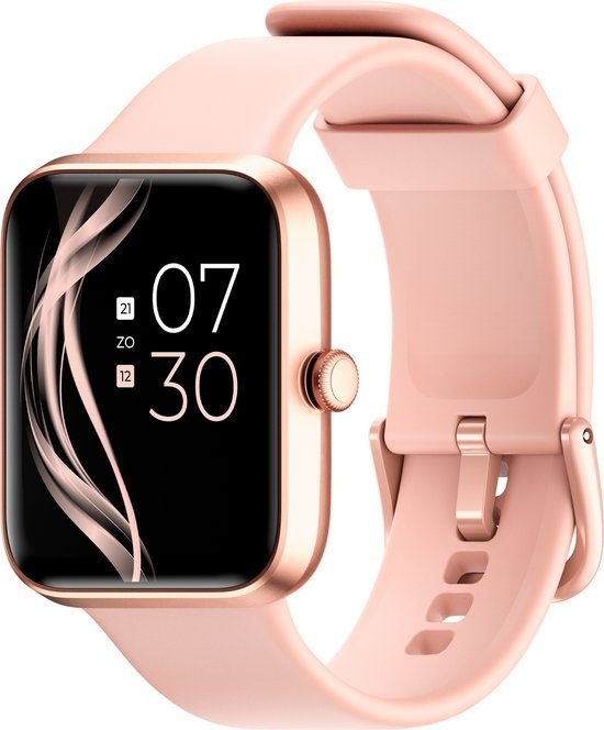 Montre Connectée pour Femme et Homme Or Rose / Rose - Lunis - Compatible avec Apple & Android - Écran Tactile