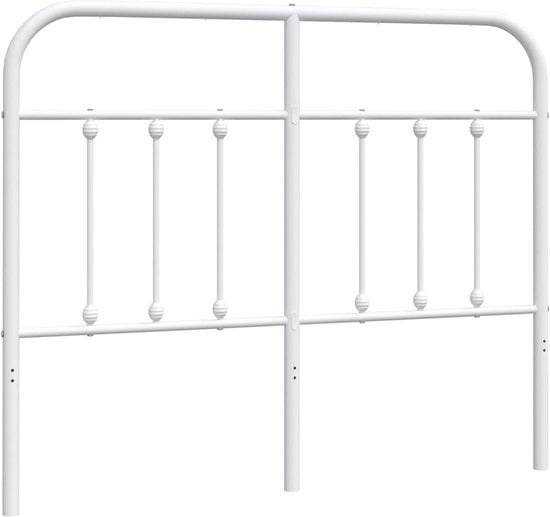 vidaXL-tête de lit-métal-blanc-120-cm