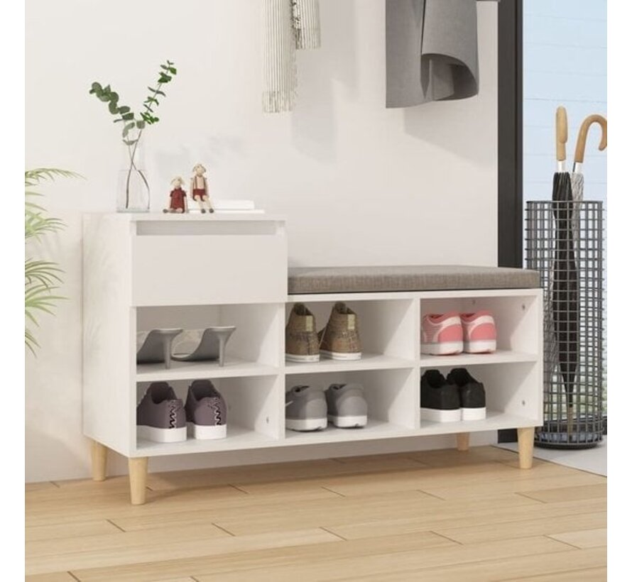 vidaXL-Armoire à chaussures-102x36x60-cm-bois fini-blanc