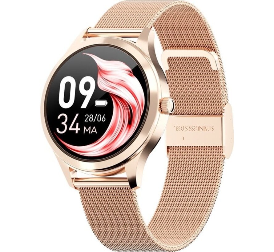 Actyve Smartwatch Femme Or Rose - Apple & Android - Ecran tactile complet