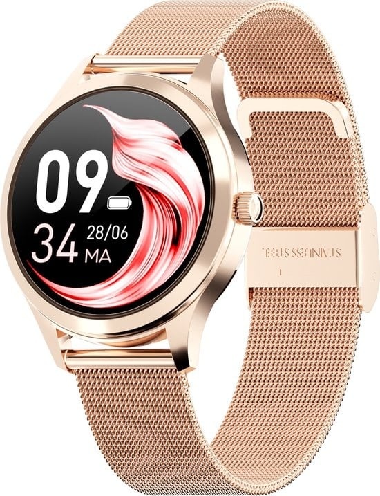 Actyve Smartwatch Femme Or Rose - Apple & Android - Ecran tactile complet