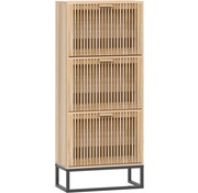 vidaXL vidaXL-Armoire à chaussures-52x25x120-cm-bois usiné