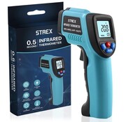 Strex Thermomètre infrarouge numérique Strex - Gamme -50 à +550 Â°C - Thermomètre IR - Compteur de chaleur