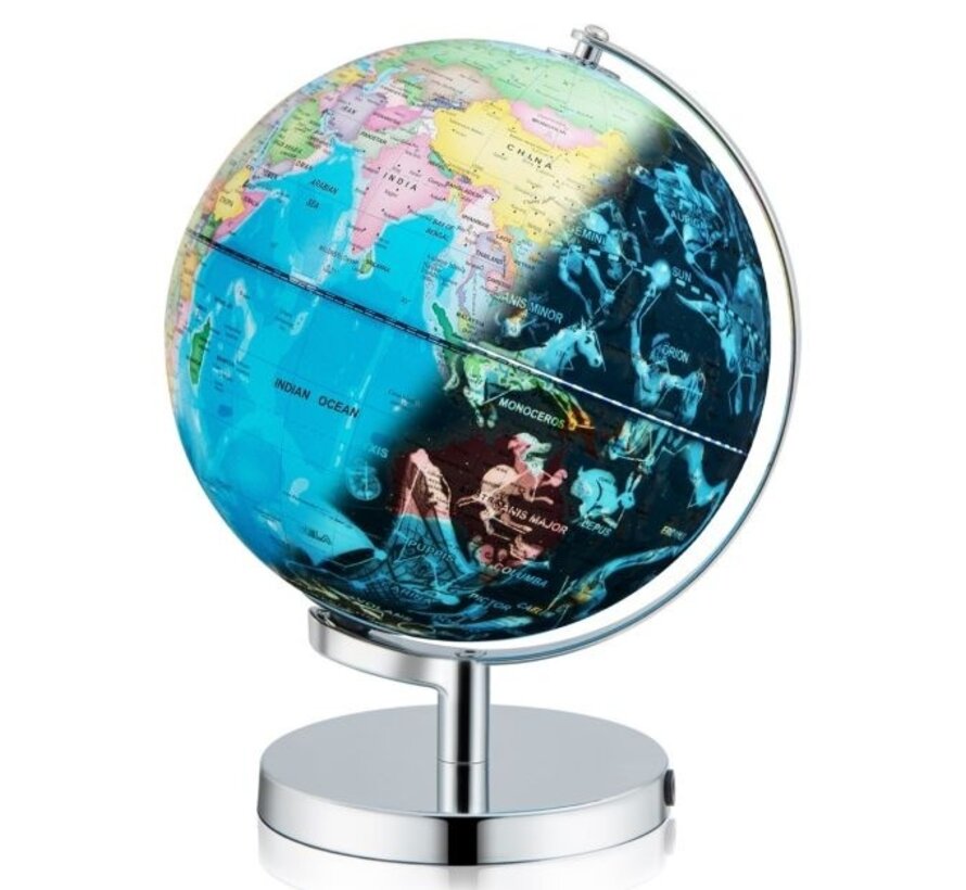 Coast Illuminated globe - Globe lumineux avec constellations - 23 cm - Bleu