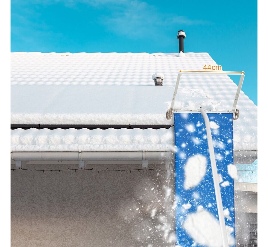 Râteau à neige Coast pour toit - 4 extensions - 151 x 44 x 29 cm - Bleu