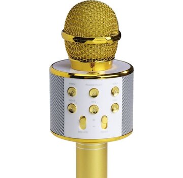 Denver Denver Karaoke Microphone Bluetooth - Sans fil - Ensemble Karaoké - Haut-parleur intégré - AUX - MicroSD - KMS20 - Or