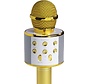 Denver Karaoke Microphone Bluetooth - Sans fil - Ensemble Karaoké - Haut-parleur intégré - AUX - MicroSD - KMS20 - Or