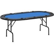 vidaXL vidaXL Poker table-for-10-players-foldable-206x106x75-cm-blue