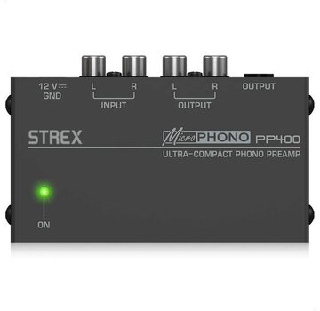 Strex Strex Compact Phono Preamplifier with RIAA correction - Parfaitement adapté au tourne-disque - Entrée/sortie RCA