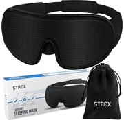 Strex Strex Luxury Sleep Mask - 3D Ergonomic - 100% Darkening - Memory foam - Sleep Mask - Eye Mask