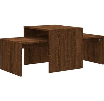vidaXL vidaXL-Saloon-table-set-100x48x40-cm-bois-traité-brun-oak-coloured