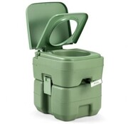 Coast Coast Camping Toilet 20L + 12L toilette de camping portable avec réservoir d'eau usée amovible Toilet gris et vert-vert